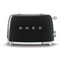 Smeg TSF01BLEU Tostador 2 Ranuras 50s Style Negro Brillante Compacto