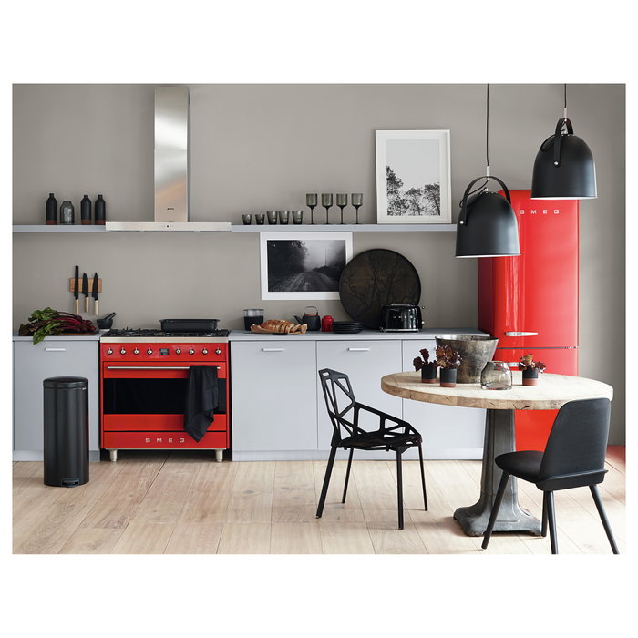 Smeg TSF01BLEU Tostador 2 Ranuras 50s Style Negro Brillante Compacto