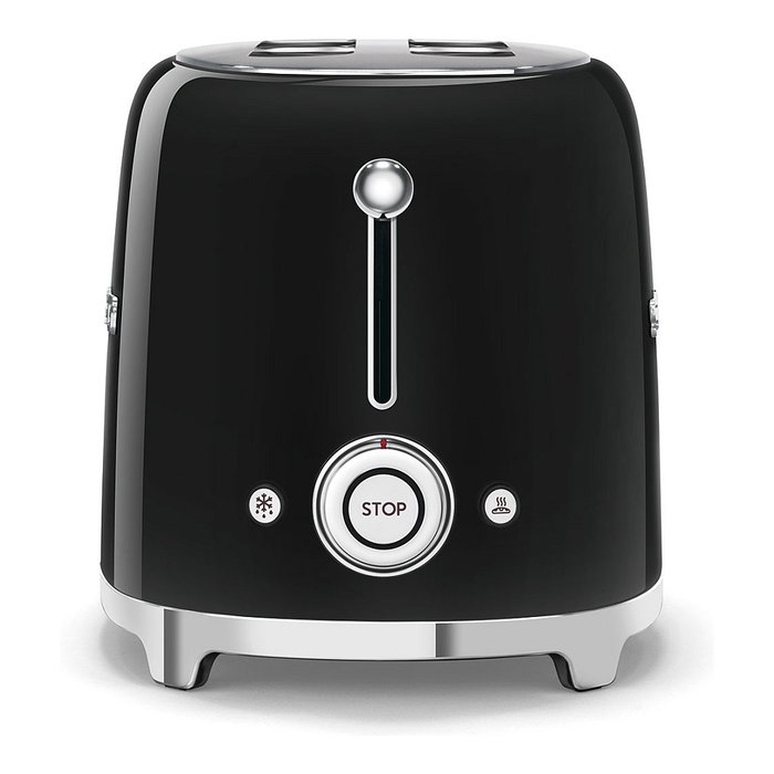 Smeg TSF01BLEU Tostador 2 Ranuras 50s Style Negro Brillante Compacto