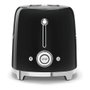 Smeg TSF01BLEU Tostador 2 Ranuras 50s Style Negro Brillante Compacto