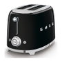 Smeg TSF01BLEU Tostador 2 Ranuras 50s Style Negro Brillante Compacto