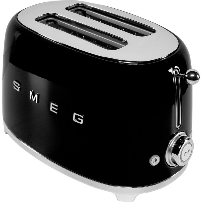 Smeg TSF01BLEU Tostadora de 2 ranuras, Negro