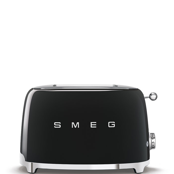 Smeg TSF01BLEU Tostadora de 2 ranuras, Negro