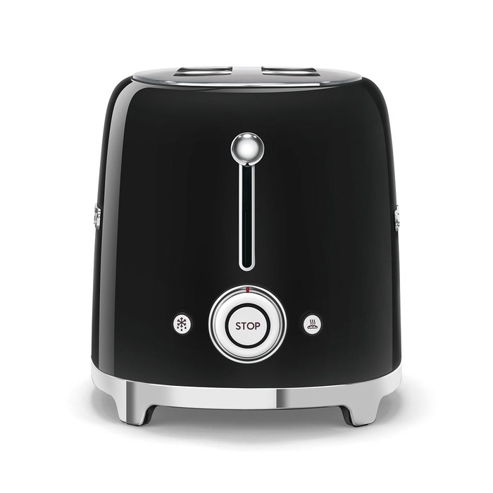 Smeg TSF01BLEU Tostadora de 2 ranuras, Negro