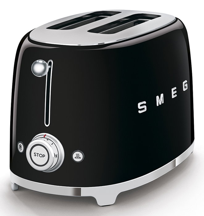 Smeg TSF01BLEU Tostador de 2 Ranuras Negro