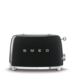 Smeg TSF01BLEU Tostador de 2 ranuras, Negro