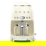SMEG DCF02CREU Cafetera de filtro 50s Style 1.4L (10 tazas), 1050W, para café molido, programable, color crema