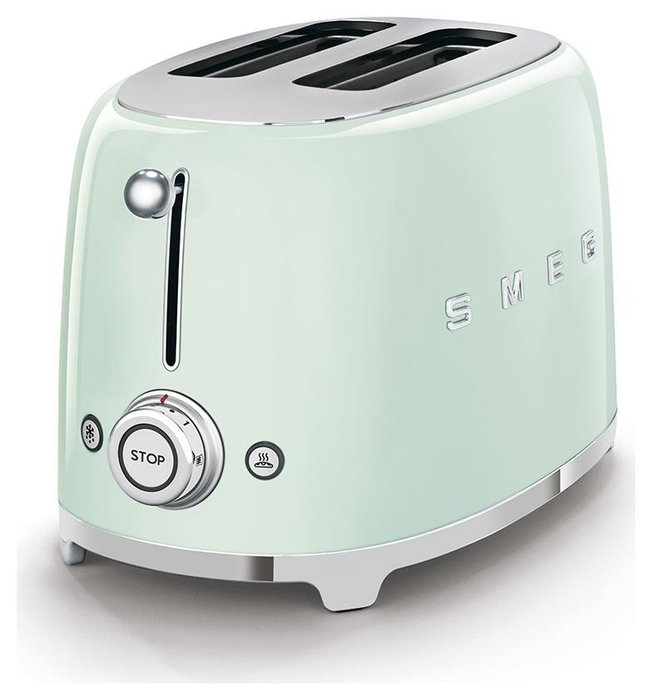 Smeg TSF01PGEU Tostadora de 2 Rebanadas Verde Pastel Smeg TSF01PGEU Tostadora de 2 Rebanadas Verde Pastel