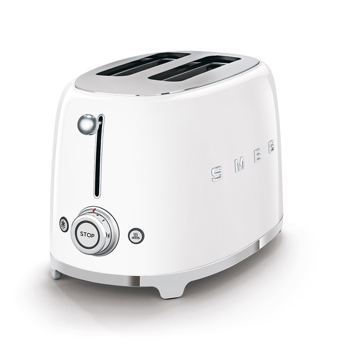 Smeg TSF01WHEU Tostadora de 2 ranuras, Blanco Smeg TSF01WHEU Tostadora de 2 ranuras, Blanco