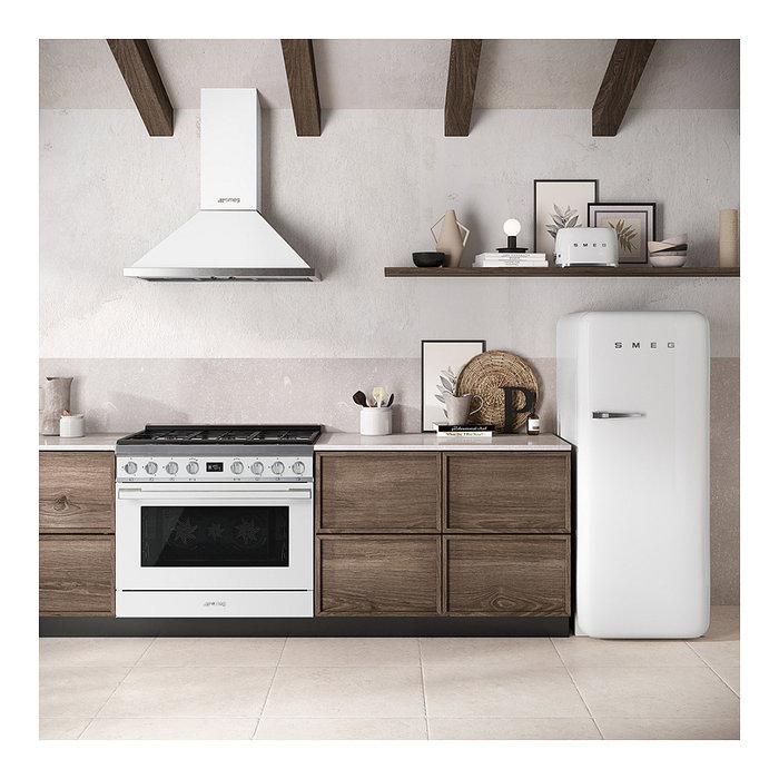 SMEG TSF01WHEU Toaster de 2 Rebanadas, Blanco, Acero Inoxidable, Control por Botones con 6 Niveles, Función Descongelar y Recuperar Calor, 950W SMEG TSF01WHEU Toaster de 2 Rebanadas, Blanco, Acero Inoxidable, Control por Botones con 6 Niveles, Función Descongelar y Recuperar Calor, 950W