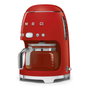 SMEG DCF02RDEU Cafetera de Filtro 50s Style, 1.4 L, 10 Tazas, 1050 W, Rojo