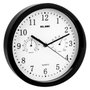 Elbe RP-1005-N Reloj de Pared con Temperatura y Humedad Negro