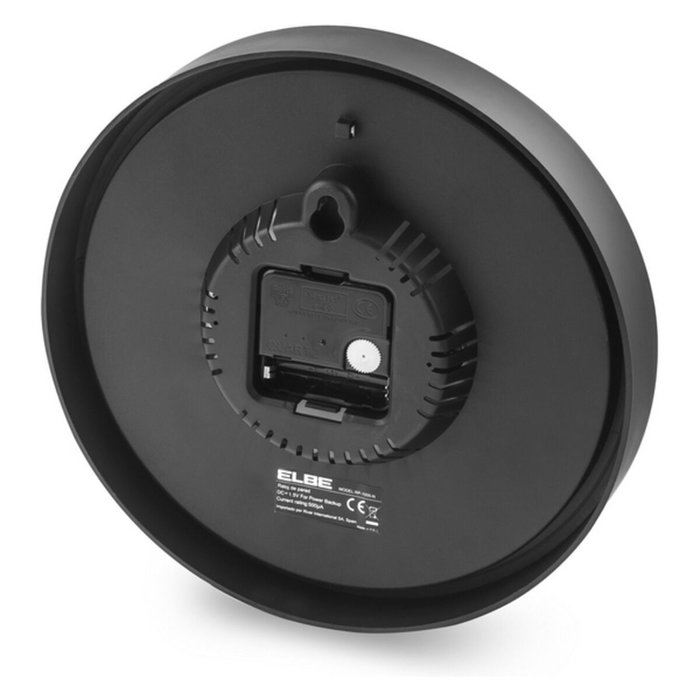 Elbe RP-1005-N Reloj de Pared con Temperatura y Humedad Negro Elbe RP-1005-N Reloj de Pared con Temperatura y Humedad Negro