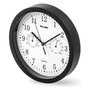 Elbe RP-1005-N Reloj de Pared con Temperatura y Humedad Negro