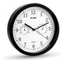 Elbe RP-1005-N Reloj de Pared con Temperatura y Humedad Negro