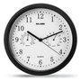 Elbe RP-1005-N Reloj de Pared con Temperatura y Humedad Negro