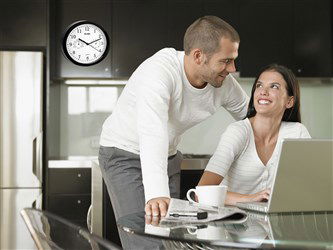 Elbe Reloj de Pared RP-1005-N Temperatura Humedad 25cm Negro