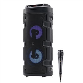Elbe ALT-88-TWS Altavoz Bluetooth Karaoke Portátil LED 10W con Micrófono, SD, USB y FM