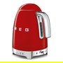 SMEG KLF04RDEU Hervidor de Agua 1.7 Litros 2400W Rojo Estilo Años 50 con 7 Temperaturas y Base Giratoria 360 grados