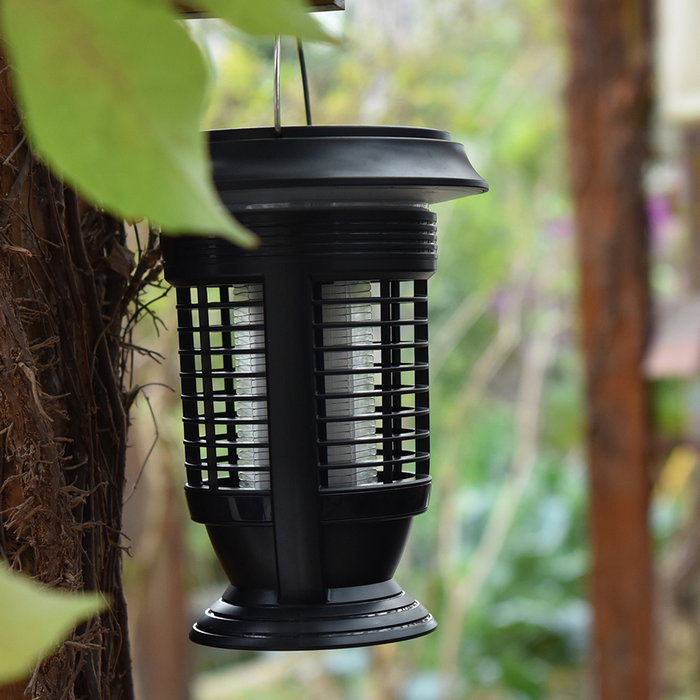 Jata Hogar Atrapa mosquitos con lámpara solar de 5W para interior/exterior
