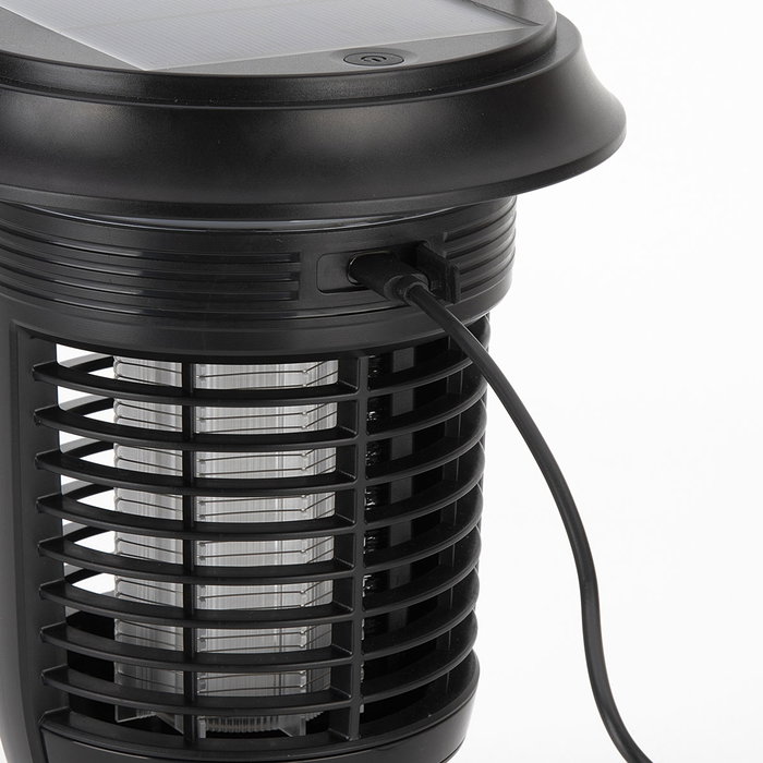 Jata Hogar Atrapa mosquitos con lámpara solar de 5W para interior/exterior