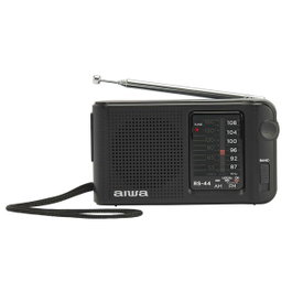 Aiwa RS-44 Radio Portátil de Bolsillo AM/FM Estéreo Negra + Auriculares