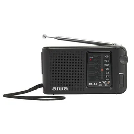 Aiwa RS-44 Radio Portátil de Bolsillo AM/FM Estéreo Negra + Auriculares