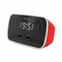Aiwa CRU-19RD Despertador Radio Reloj FM con Doble Alarma y Puertos USB