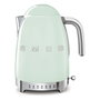 Smeg KLF04PGEU Hervidor de Agua Retro 50s Estilo Pastel Verde, 1.7L, 2400W, 7 Temperaturas, Base Giratoria, Filtro Antical