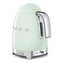 Smeg KLF04PGEU Hervidor de Agua Retro 50s Estilo Pastel Verde, 1.7L, 2400W, 7 Temperaturas, Base Giratoria, Filtro Antical