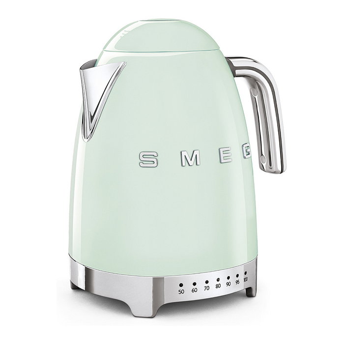 Smeg KLF04PGEU Hervidor de Agua Retro 50s Estilo Pastel Verde, 1.7L, 2400W, 7 Temperaturas, Base Giratoria, Filtro Antical Smeg KLF04PGEU Hervidor de Agua Retro 50s Estilo Pastel Verde, 1.7L, 2400W, 7 Temperaturas, Base Giratoria, Filtro Antical