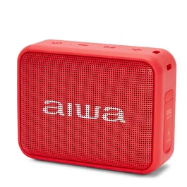 Aiwa BS-200RD Altavoz Portátil Bluetooth 6W IPX6 Rojo con Radio FM, Micrófono y Batería 2000 mAh
