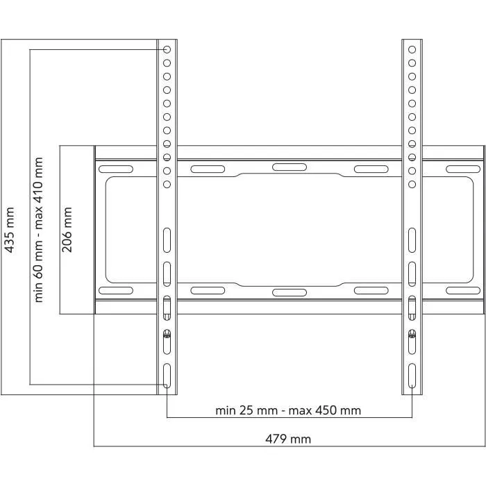 One For All WM2411 Soporte de Pared para TV 32-65 Pulgadas / 81-165cm, Máx. 100kg, 25mm de la Pared One For All WM2411 Soporte de Pared para TV 32-65 Pulgadas / 81-165cm, Máx. 100kg, 25mm de la Pared