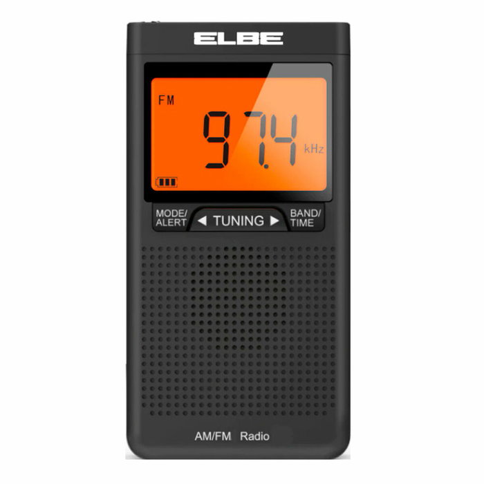 Elbe RF-94 Radio Digital AM/FM con Gran Display y Auriculares
