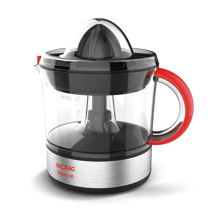 Solac Exprimidor Eléctrico Stillo 40 de Vertido Continuo 0.7L 40W, Negro y Plata, Ref. S92403300 EX6153