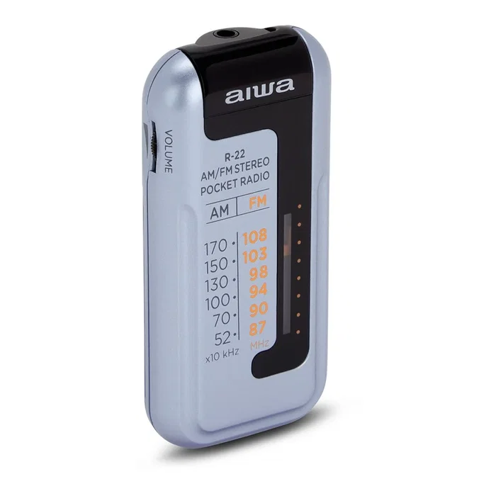 Aiwa R-22SL Radio Portátil Analógica AM/FM Hyperbass Plata Aiwa R-22SL Radio Portátil Analógica AM/FM Hyperbass Plata
