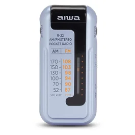 Aiwa R-22SL Radio Portátil Analógica AM/FM Hyperbass Plata