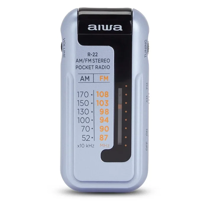 Aiwa R-22SL Radio Portátil Analógica AM/FM Hyperbass Plata Aiwa R-22SL Radio Portátil Analógica AM/FM Hyperbass Plata