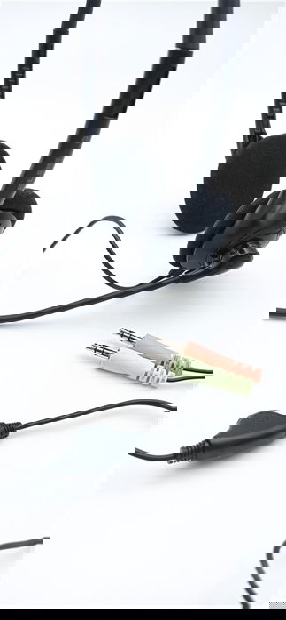 Elbe AU-660-MIC Auriculares Teletrabajo con Micrófono para Oficina y Hogar, Ligeros y Confortables, con Reducción de Ruido