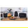 Smeg TSF01BLMEU Toaster Negro, 2 Rebanadas, Acero Inoxidable, 950 W, Función Descongelar y Recalentar, Control Dorado Ajustable