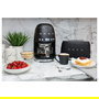 Smeg TSF01BLMEU Toaster Negro, 2 Rebanadas, Acero Inoxidable, 950 W, Función Descongelar y Recalentar, Control Dorado Ajustable