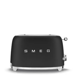Smeg Tostadora 2X2 Estilo 50s Negro Mate TSF01BLMEU