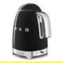 Smeg KLF04BLEU Tetera Eléctrica 50s Style, 1.7L 2400W, Negro, Acero Inoxidable, 7 Temperaturas, Filtro Antical, Apagado Automático