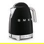 Smeg KLF04BLEU Tetera Eléctrica 50s Style, 1.7L 2400W, Negro, Acero Inoxidable, 7 Temperaturas, Filtro Antical, Apagado Automático