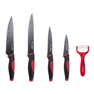 River CUC-0501-AN Set de 5 Cuchillos Multiusos Acero Inoxidable Antiadherente River CUC-0501-AN Set de 5 Cuchillos Multiusos Acero Inoxidable Antiadherente