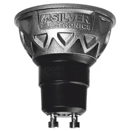 Silver Electronics Bombilla Led Pro Dicroica GU10 5W Luz Cálida 3000K Acabado Gris 470 Lm 38º 25.000h A+