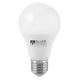 Silver Bombilla LED E27 12W (Equivalente 66W), Luz Fría 6000K, Flujo 990 Lúmenes, Vida Útil 15000h, Clase Energética A+, 230V
