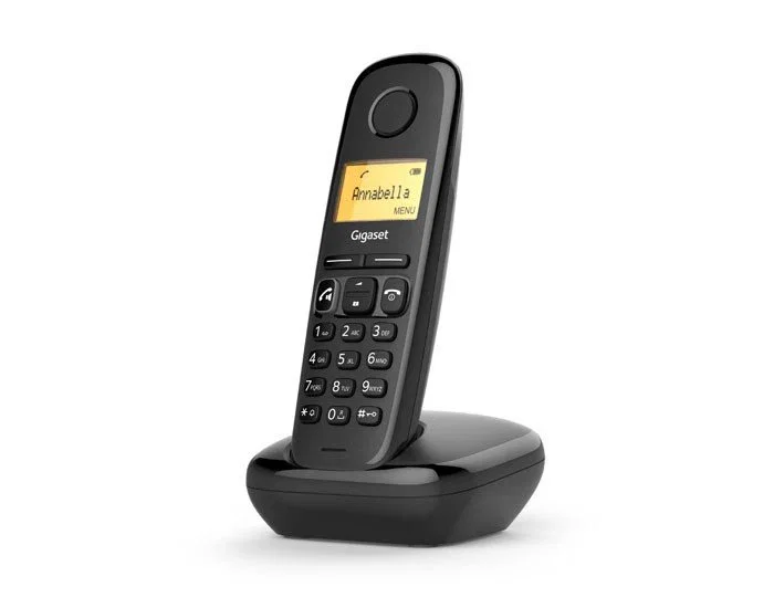 Gigaset A270 Teléfono DECT Inalámbrico con Altavoz, Identificador de Llamadas, Agenda 80 Contactos, Pantalla 1.5", Color Negro