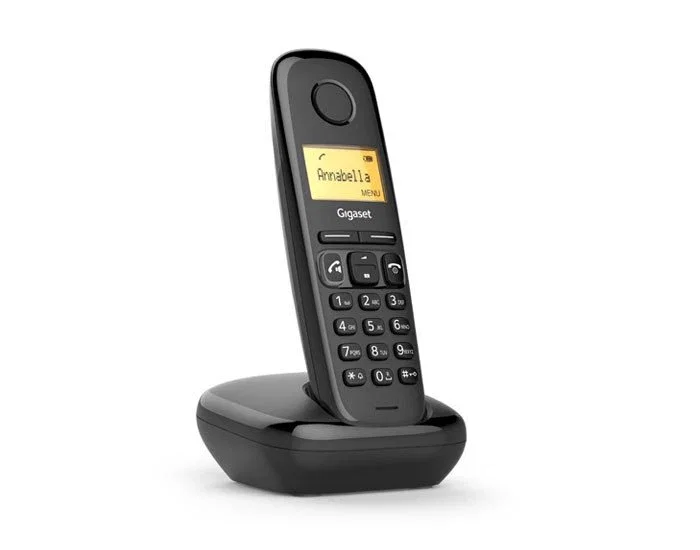 Gigaset A270 Teléfono DECT Inalámbrico con Altavoz, Identificador de Llamadas, Agenda 80 Contactos, Pantalla 1.5", Color Negro