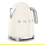 Smeg KLF03CREU Hervidor de Agua de Acero Inoxidable 1.7L 2400W con Filtro Antical, Apagado Automático y Base Giratoria 360°, Color Crema